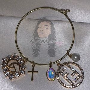 Designer inspired charm bracelet